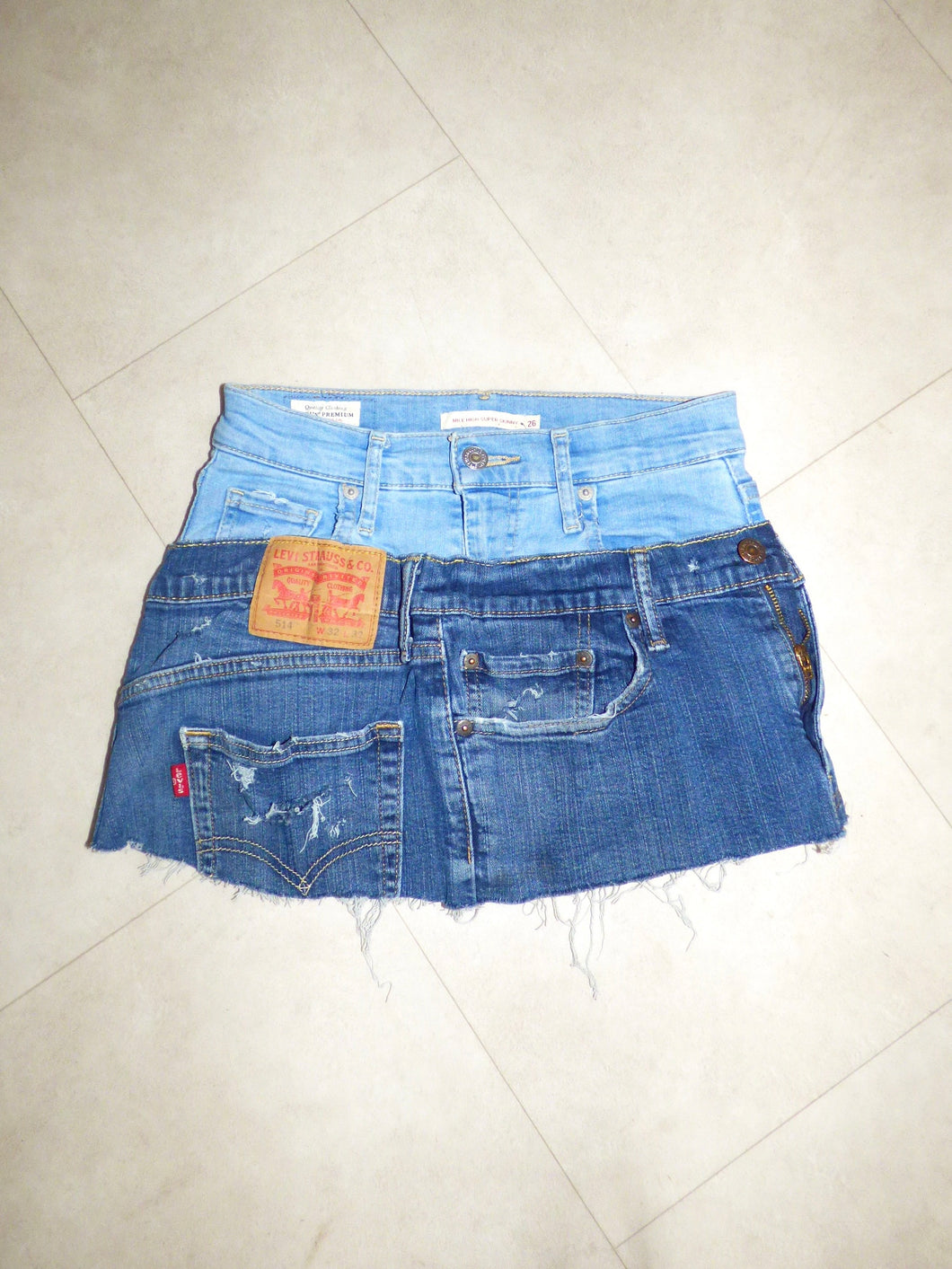 Levi’s Double Denim Skirt W26
