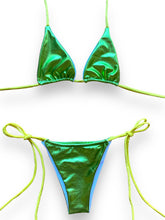 Load image into Gallery viewer, Green PVC Adjustable Bikini
