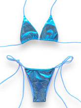 Load image into Gallery viewer, Baby Blue PVC Adjustable Bikini
