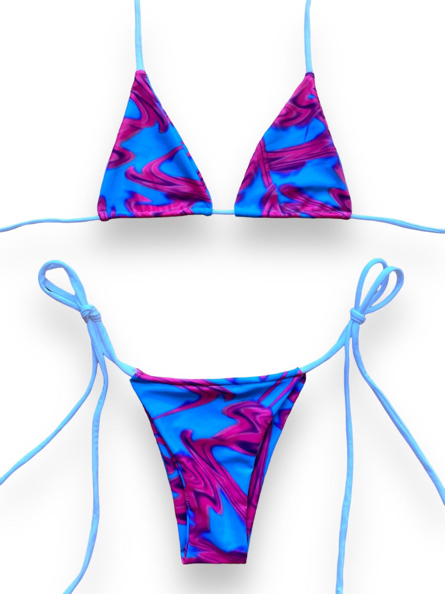 Pink & Blue Reflex Adjustable Bikini